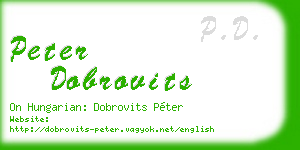 peter dobrovits business card